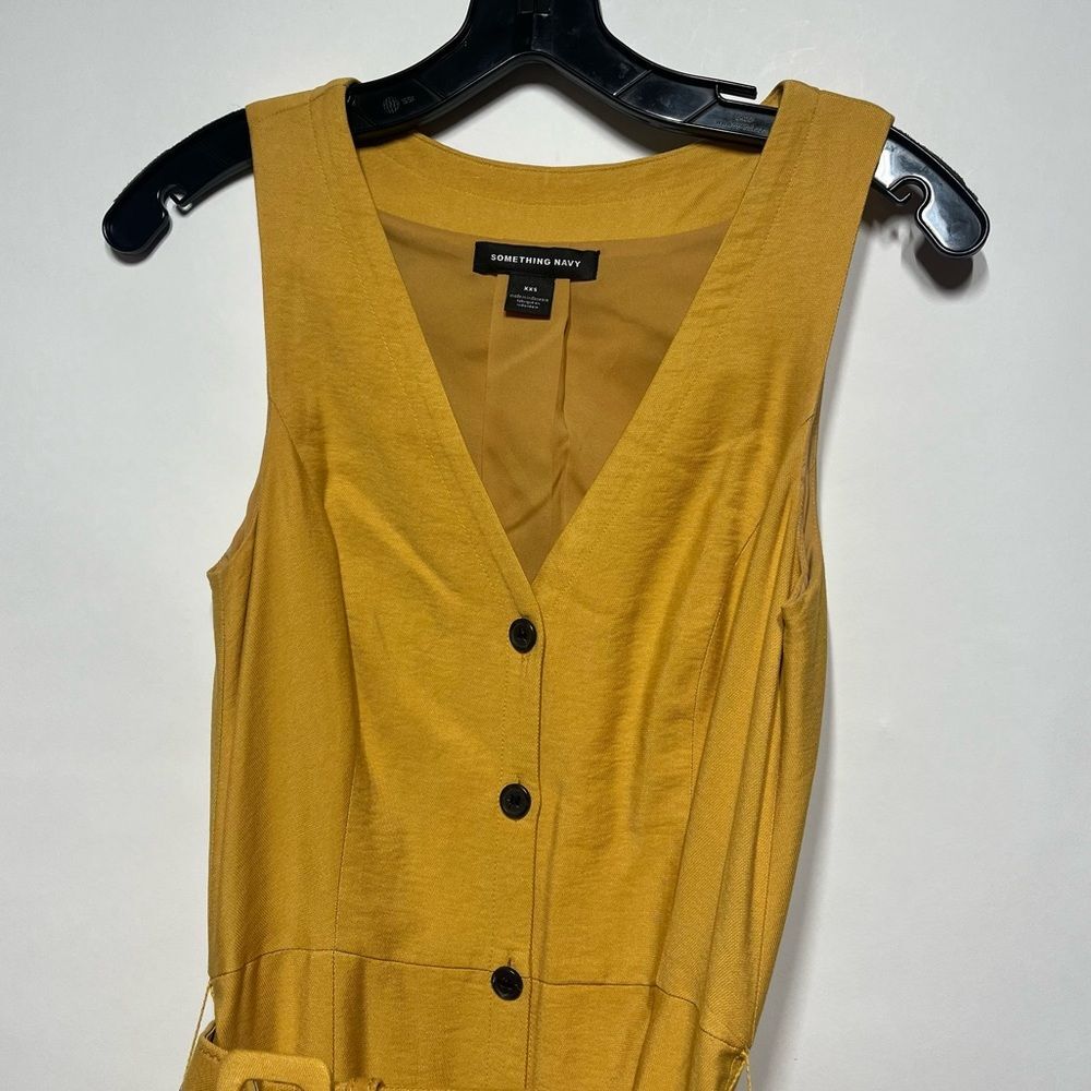 Something Navy Sleeveless Button-Up Midi Dress XXS NWOT - Picture 9 of 16